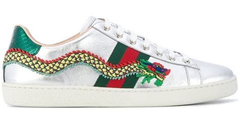 gucci dragon shoes womens|gucci sneakers embroidered.